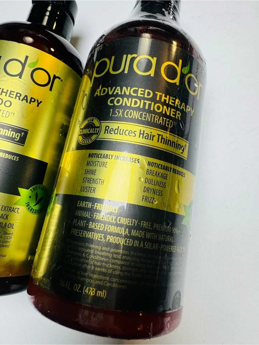 PURA D’OR Advanced Therapy Shampoo & Conditioner Set – 16 fl oz Each